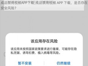 成品禁用视频APP下载;成品禁用视频 APP 下载，是否存在安全风险？