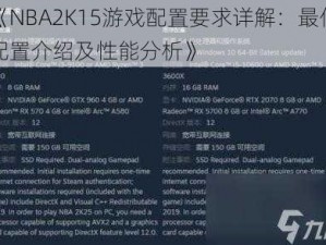 《NBA2K15游戏配置要求详解：最低配置介绍及性能分析》