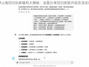 妄想山海回归玩家福利大揭秘：全面分享回归奖励内容及活动详情