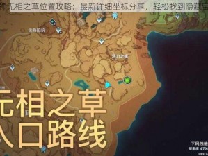 原神无相之草位置攻略：最新详细坐标分享，轻松找到隐藏宝地