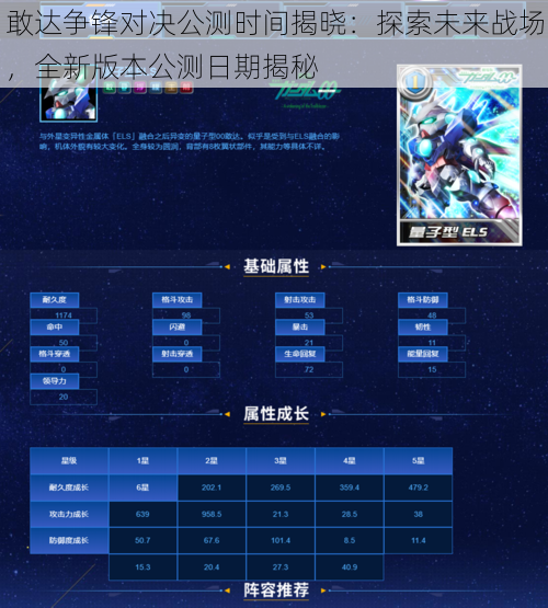 敢达争锋对决公测时间揭晓：探索未来战场，全新版本公测日期揭秘