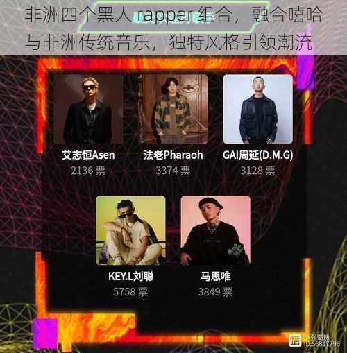 非洲四个黑人 rapper 组合，融合嘻哈与非洲传统音乐，独特风格引领潮流