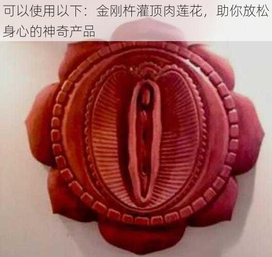 可以使用以下：金刚杵灌顶肉莲花，助你放松身心的神奇产品