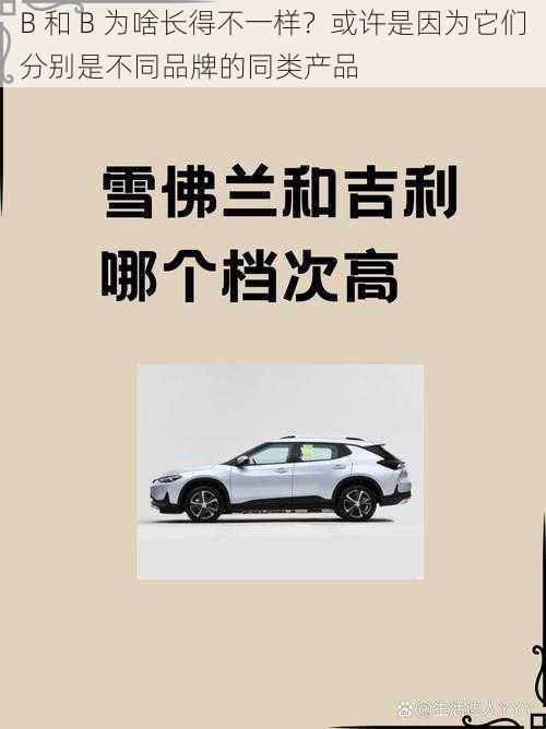 B 和 B 为啥长得不一样？或许是因为它们分别是不同品牌的同类产品