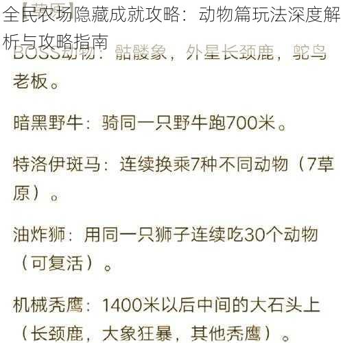 全民农场隐藏成就攻略：动物篇玩法深度解析与攻略指南