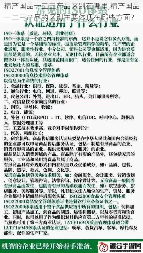 精产国品一二三产品区别在哪里,精产国品一二三产品的区别主要体现在哪些方面？