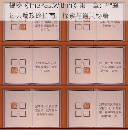 揭秘《ThePastWithin》第一章：蜜蜂过去篇攻略指南：探索与通关秘籍