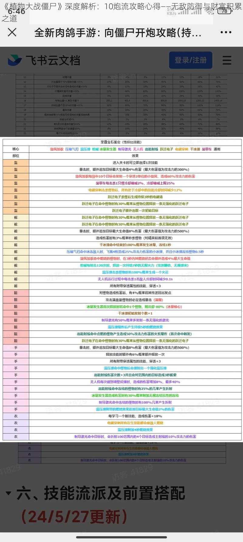 《植物大战僵尸》深度解析：10炮流攻略心得——无敌防御与财富积累之道