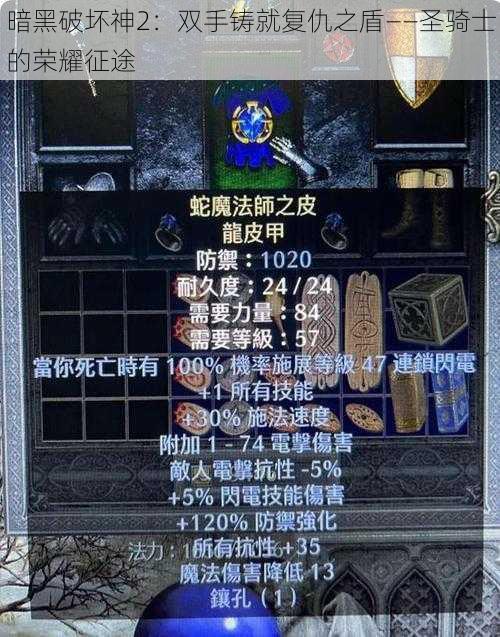 暗黑破坏神2：双手铸就复仇之盾——圣骑士的荣耀征途