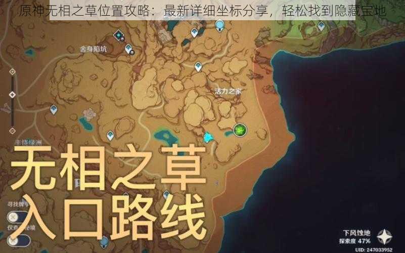 原神无相之草位置攻略：最新详细坐标分享，轻松找到隐藏宝地