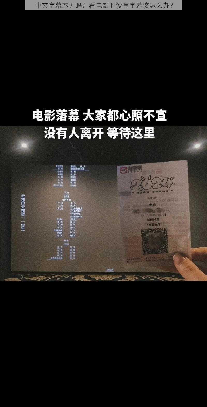 中文字幕本无吗？看电影时没有字幕该怎么办？