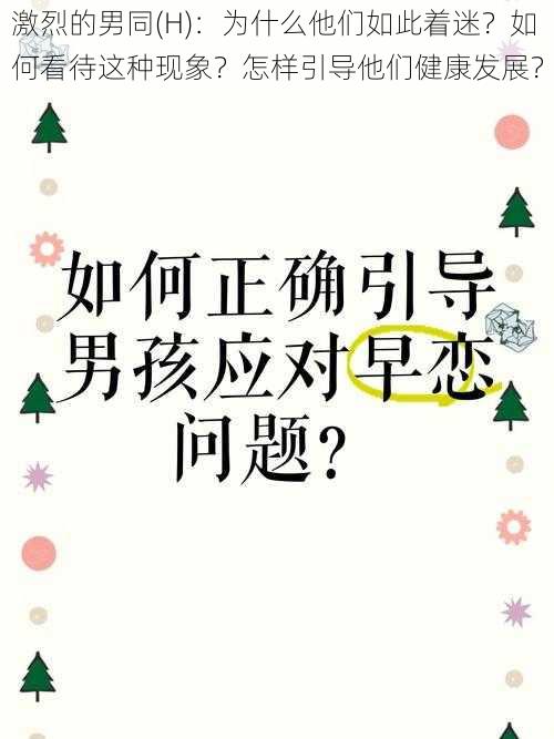 激烈的男同(H)：为什么他们如此着迷？如何看待这种现象？怎样引导他们健康发展？