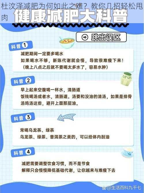 杜汶泽减肥为何如此之难？教你几招轻松甩肉